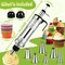 StaticPoster; Dessert Decorating Syringe Set, Icing Piping Kit Stainless Steels Cake Decorating Tools 6 Piping Icing Nozzles Cupcake Decorating Kit; Category:Piping Tips; Image:7